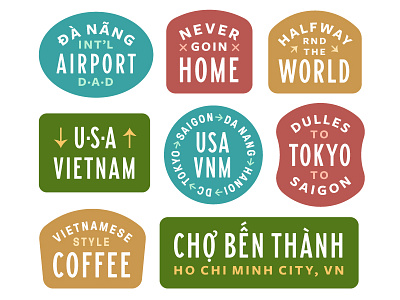 Vietnam asia badge badges coffee hanoi patch saigon stickers travel usa vietnam