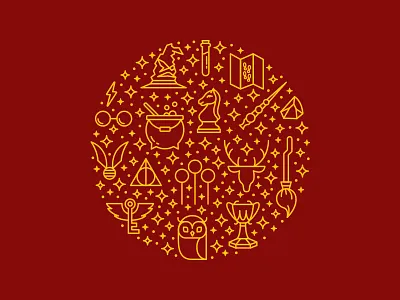 Harry Potter Icons broom gryffindor harry potter hogwarts magic owl patronus snitch wand