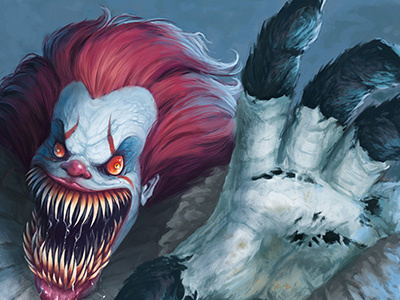 Pennywise art beast clown digital drawing fanart fantasy illustration it monster pennywise photoshop