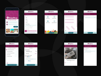 UI for SnapShop application logo design ui user experience user interface ux