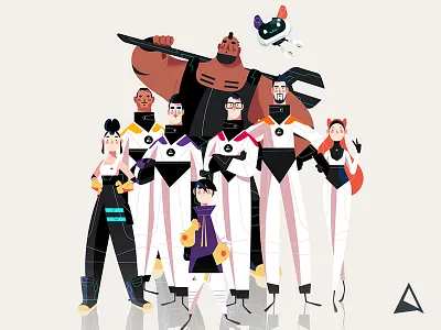 Animagic Crew animation character design concept crew family group illustration motion graphics photoshop sketch team teamwork