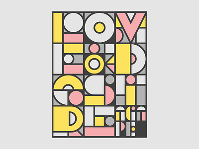 AGAPE - Love & Desire agape circle desire geomerty lettering love poster print scandinavian shapes square swiss