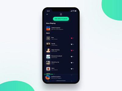 Jukebox Web App app design iphonex jukebox mockup music playlist sketch songs ui ux web