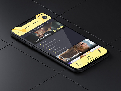 Cutair app book concept dark haircut uber ui ux