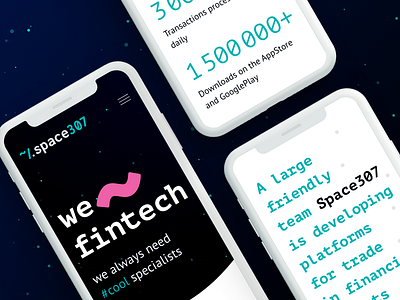 We ~ fintech cosmos design fintech mobile site space ui ux web