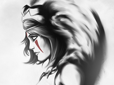 Mononoke fanart illustration mononoke poster studio ghibli