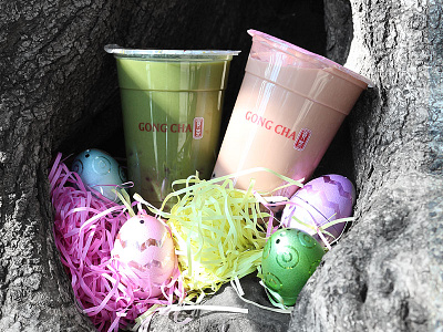 Easter3 basket beverage boba bottle bubbletea butterfly creamy easter egg milk tea pastel photo shoot product spring tea