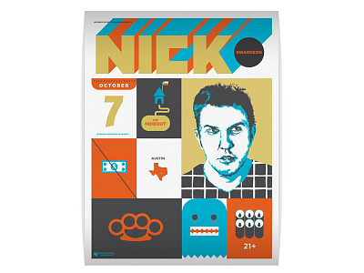 Nick Swardson comedy illustration poster