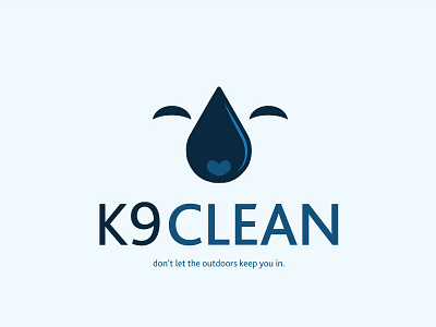 K9 Clean clean dog dog logo k9 logo logo design pet pet logo shower typography water