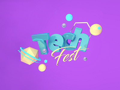 Tech Fest 3d cinema 4d design graphic design