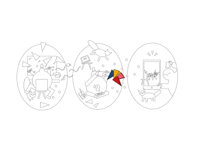 Sketches for upcoming article on AR ar cats illustration software ux vignette