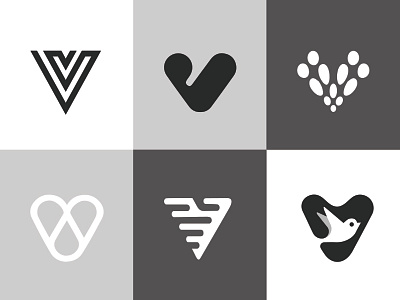 V animal bird branding icon identity illustration letter logo marks monogram symbol v