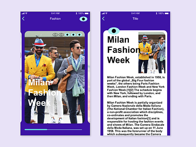 Eye – App (for IOS) 2d adobe adobexd app dailyui iphone ui uiux ux