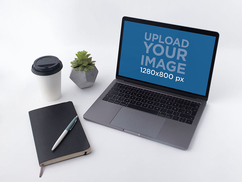 13 Inch Macbook Pro Space Gray Mockup Stationery Workspace digital mockup macbook macbook air macbook pro macbook pro retina mockup mockup generator ui ux