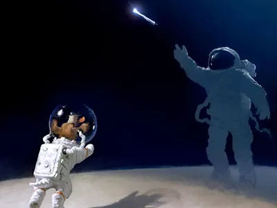 Some alone austronaut spacedog