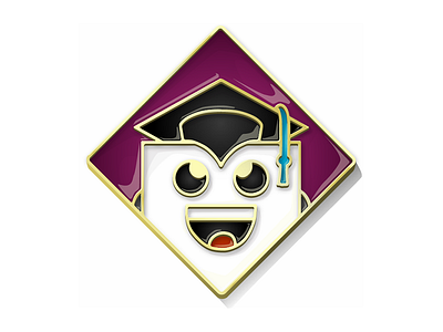 Savvy Trophy for Regex Crossword badge character game graduation illustration metal pin trophy