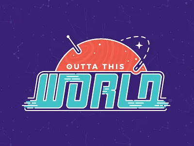 Summer Blast event branding kids planet space stars typography