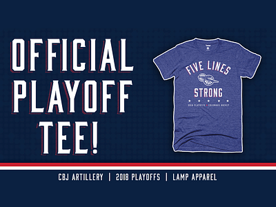 CBJ Artillery - Five Lines Strong cbj hockey t shirt
