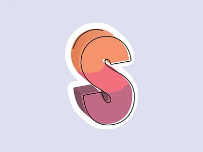 Alphabet Series - S alphabet depth gradient icecream letter logo love s shadow