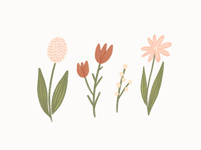Spring Vibes 1/100 floral flower hand drawn illustration spring