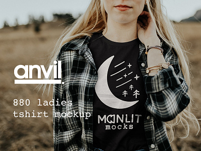 Anvil Knitwear 880 Women’s Lightweight T-Shirt Mockup anvil design mockup design resource mock up mockup nature outdoors shirt t shirt tee