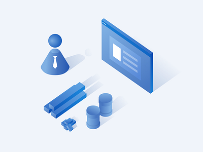 Isometric Icons part 2 blue icon icon set illustration isometric perspective