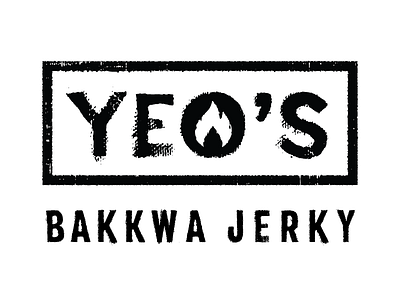 Yeos Jerky asian bakkwa beef chops fire flame jerky logo pork singapore stamp