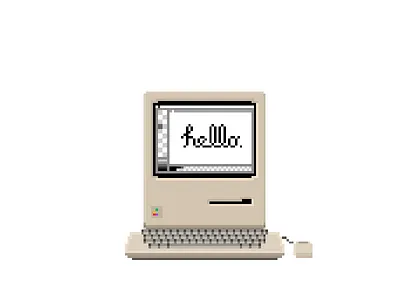 M128k apple mac macintosh pixel