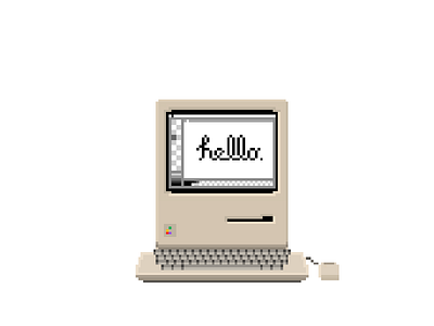 M128k apple mac macintosh pixel