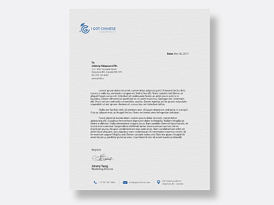 IGC Education Letterhead v.1 branding design identity illustration letterhead logo stationary