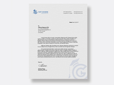 IGC Education Letterhead v.2 branding design identity illustration letterhead logo stationary