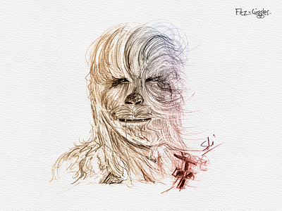 Chewie - sketch drawing sketch star wars