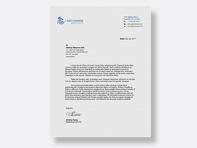 IGC Education Letterhead v.3 branding design identity illustration letterhead logo stationary