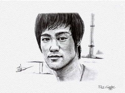 Bruce lee - pencil sketch art bruce lee drawing sketch