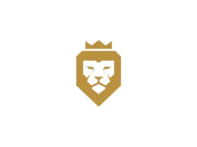 Lion King Logo animal crown face gold head king lion luxury mascot royal shield