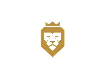 Lion King Logo animal crown face gold head king lion luxury mascot royal shield