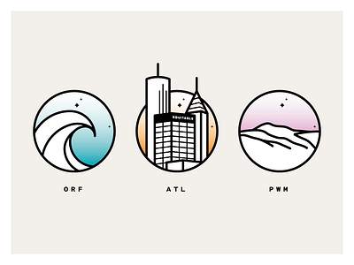 Location Icons atlanta circle gradient icons illustration mount washington valley virginia beach