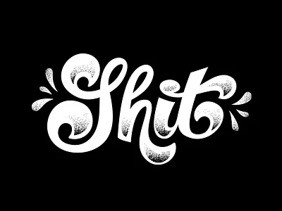 The Daily Cuss cuss lettering shit type