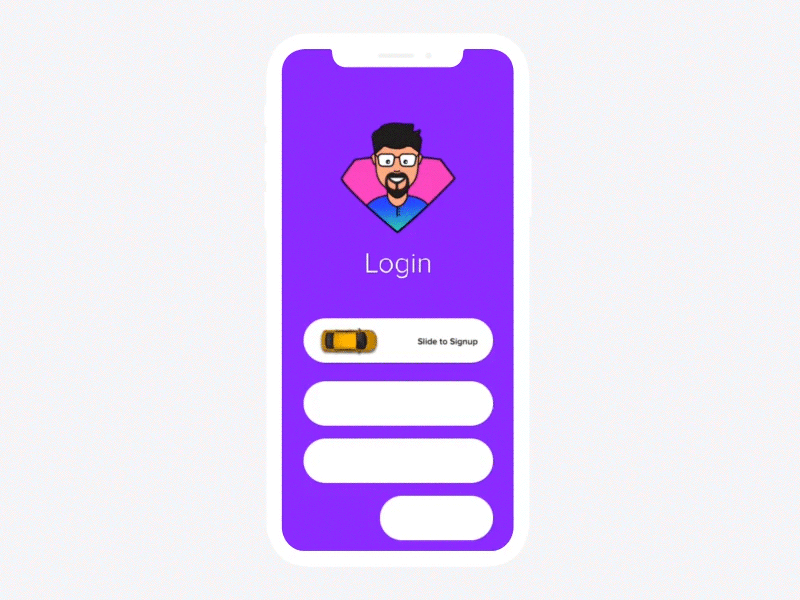 Login Animation animation ios iphonex login motion signup ui ux