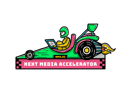 Next Media Accelerator blackandwhite editorial formula icon illustration maldo maldonaut minimal pattern simple sticker wacom