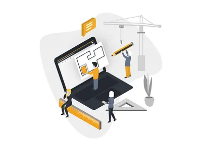 Trapeze Illustration browser collaboration design desktop devices illustration mobile vector