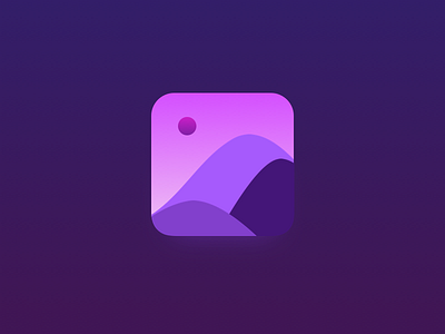 Golden Hour app golden hour gradients icon icon design mountain ui