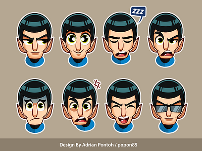 Emoji - Spock cartoon character character design digital art drawing emoji mascot mascot design spock