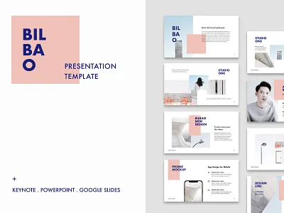 BILBAO - Template + Bonus: 20 Stock Photos clean creative keynote layout minimal modern powerpoint presentation slides slideshow template