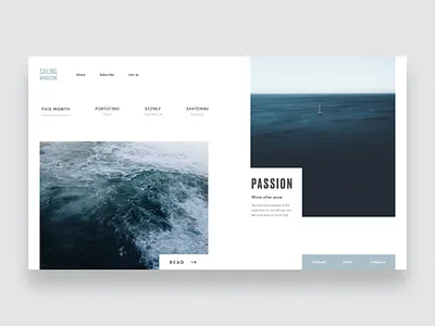 Sailing Magazine ~ Landing Page landing landing page minimal nordic product design sailing ui ux visual design web website