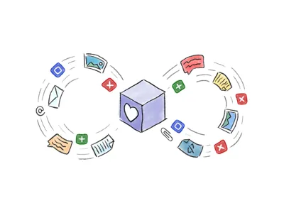 Keep everyone in the loop. illustration issue landing marketing page people tracker watercolor watercolour