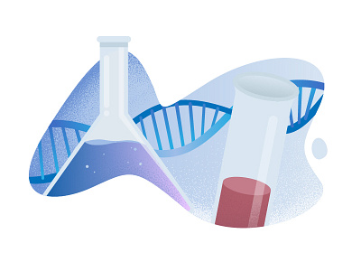 Bio Illustration 1 artwork dna illustration illustrator test tube vector