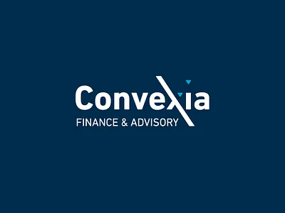 Convexia advisory blue brand branding finance identity logo slovakia teal