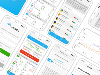 Social Trading app app fintech mobile trading ui ux