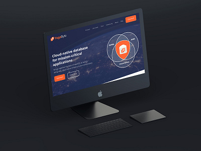 YugaByte website - Home page cloud database developers landing page sketch sketchapp ui user experience user interface ux web design website